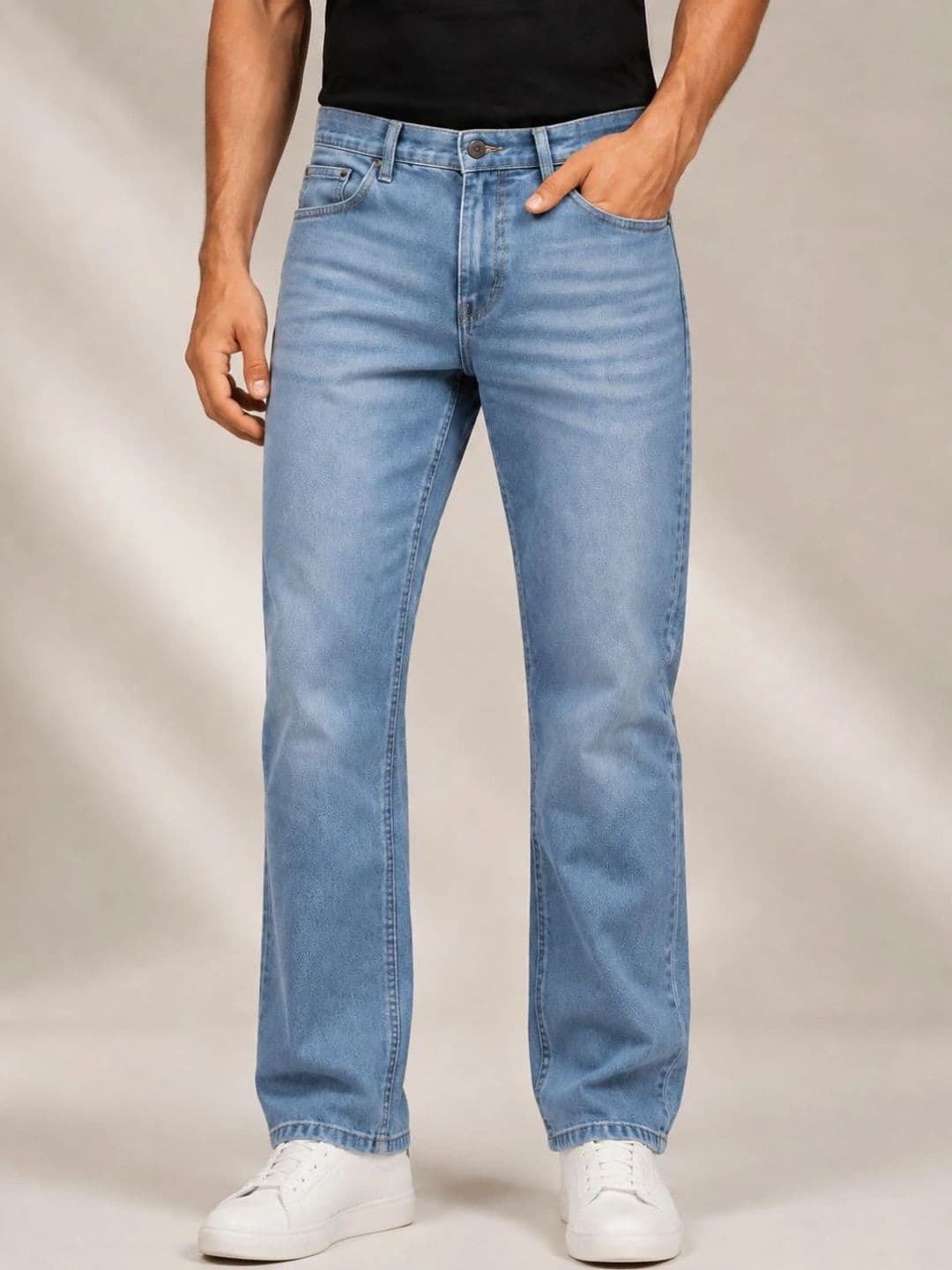 ZUSH Men Straight Fit Mid-Rise Stretchable Jeans - view 1