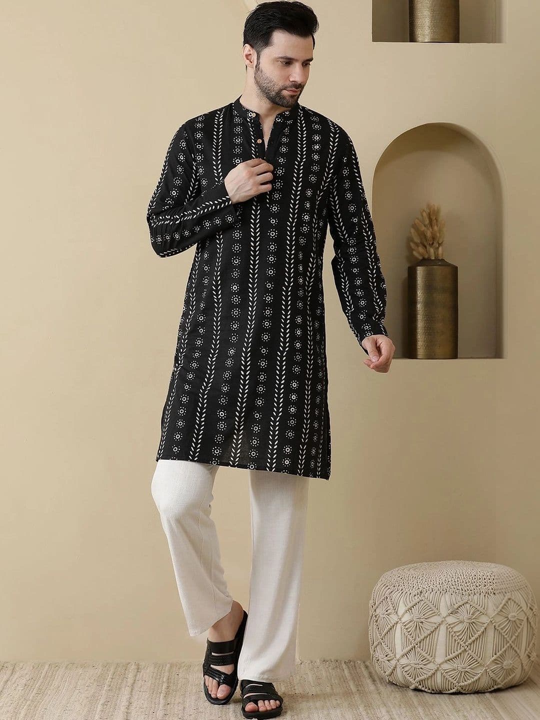 Anouk Men Ethnic Motifs Printed Kurta thumbnail 2