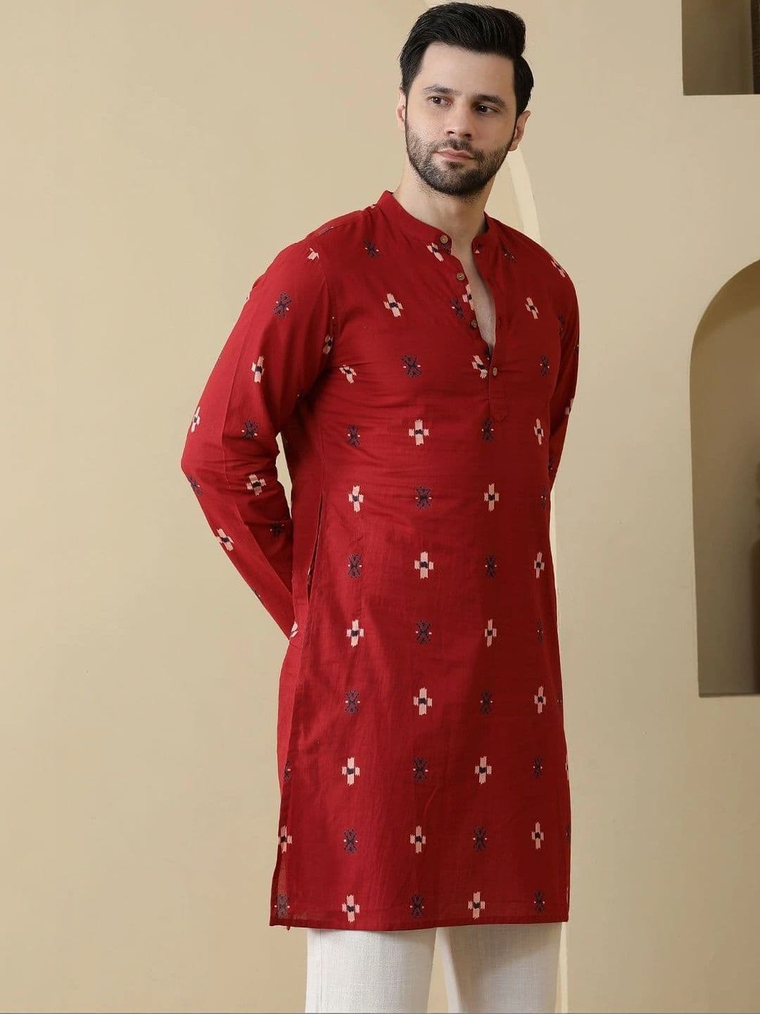 Anouk Men Ethnic Motifs Printed Kurta thumbnail 3