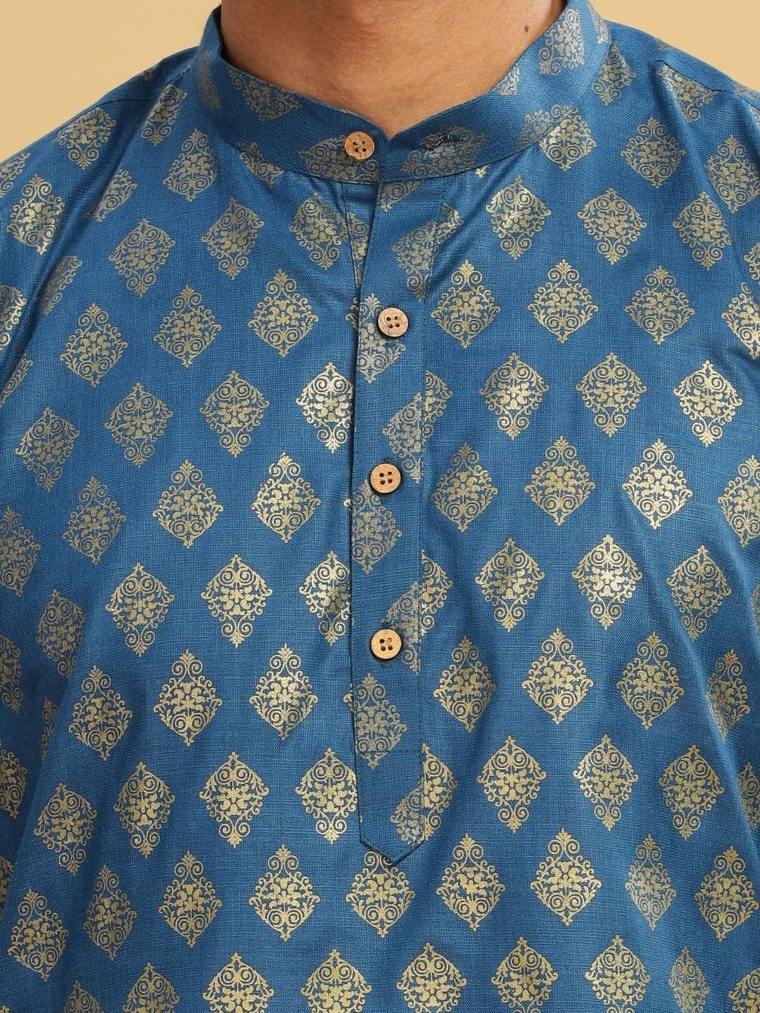 Anouk Printed Band Collar Straight Long Kurta thumbnail 2