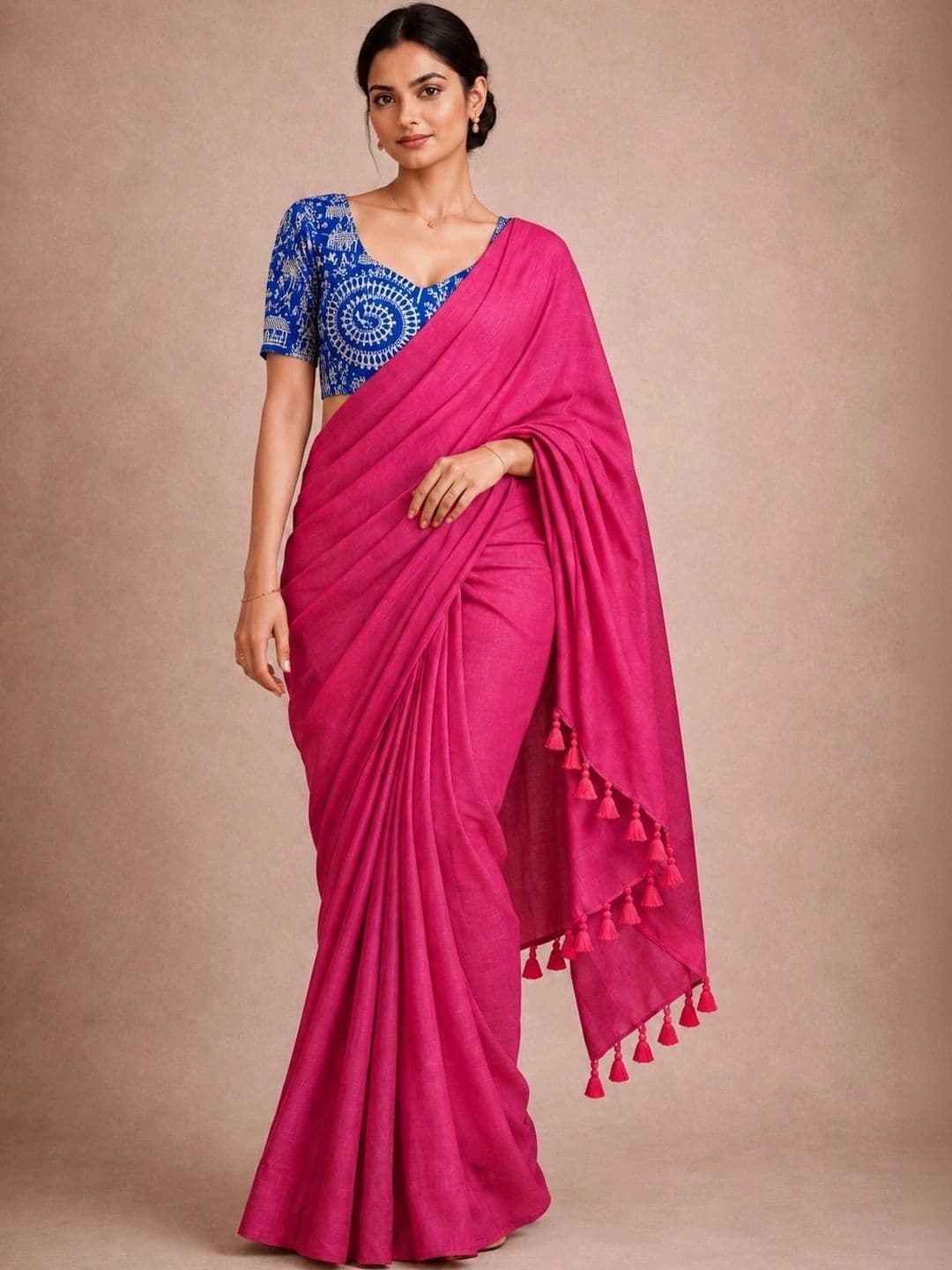OSARIO Kalamkari Pure Cotton Saree - view 1