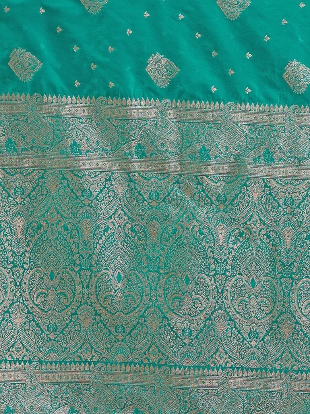 FABRINO Woven Design Zari Banarasi Saree thumbnail 4