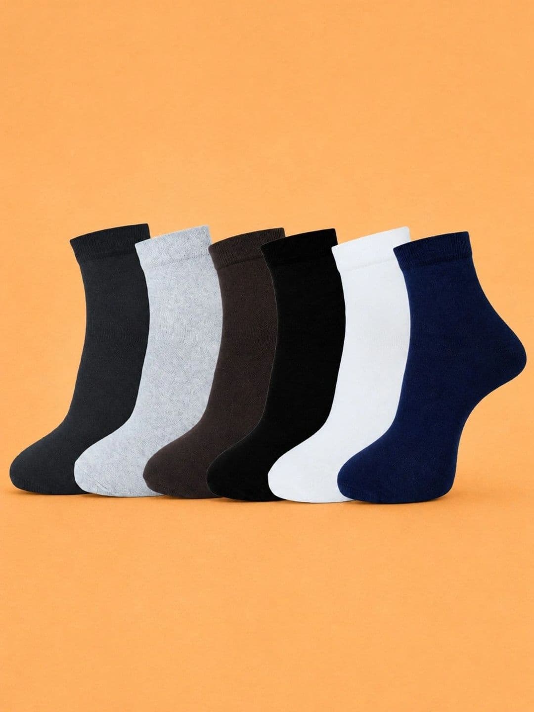 ADDOSSO Men Pack of 6 Cotton Assorted Ankle Length Socks - view 1