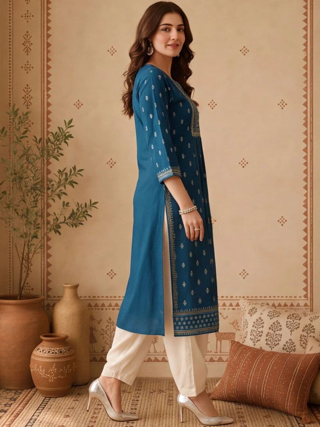 Anouk Women Embellished Kurta thumbnail 5