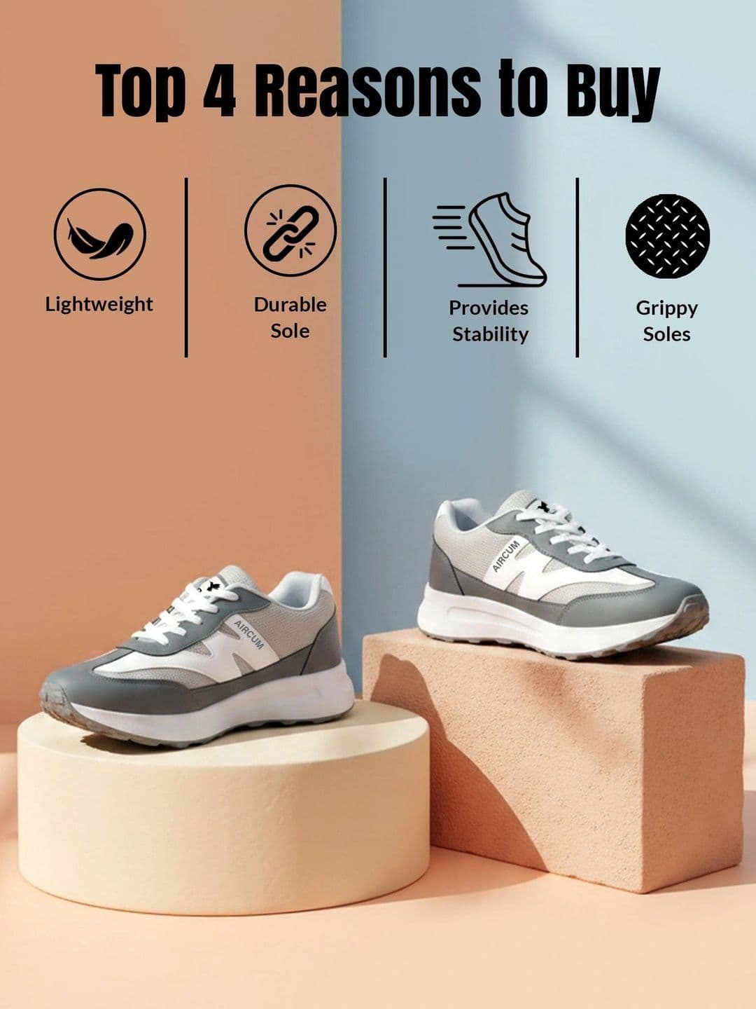 Aircum Men Mesh Running Non-Marking Shoes thumbnail 4