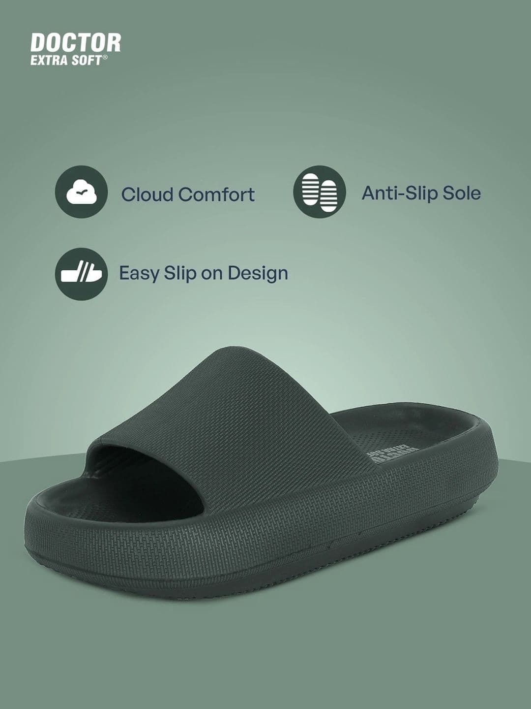 DOCTOR EXTRA SOFT Men Ultra Soft Lightweight Rubber Sliders thumbnail 3