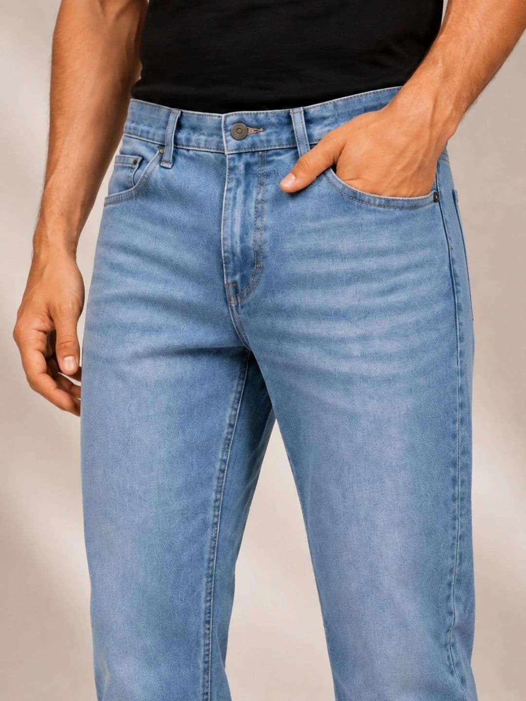 ZUSH Men Straight Fit Mid-Rise Stretchable Jeans thumbnail 2