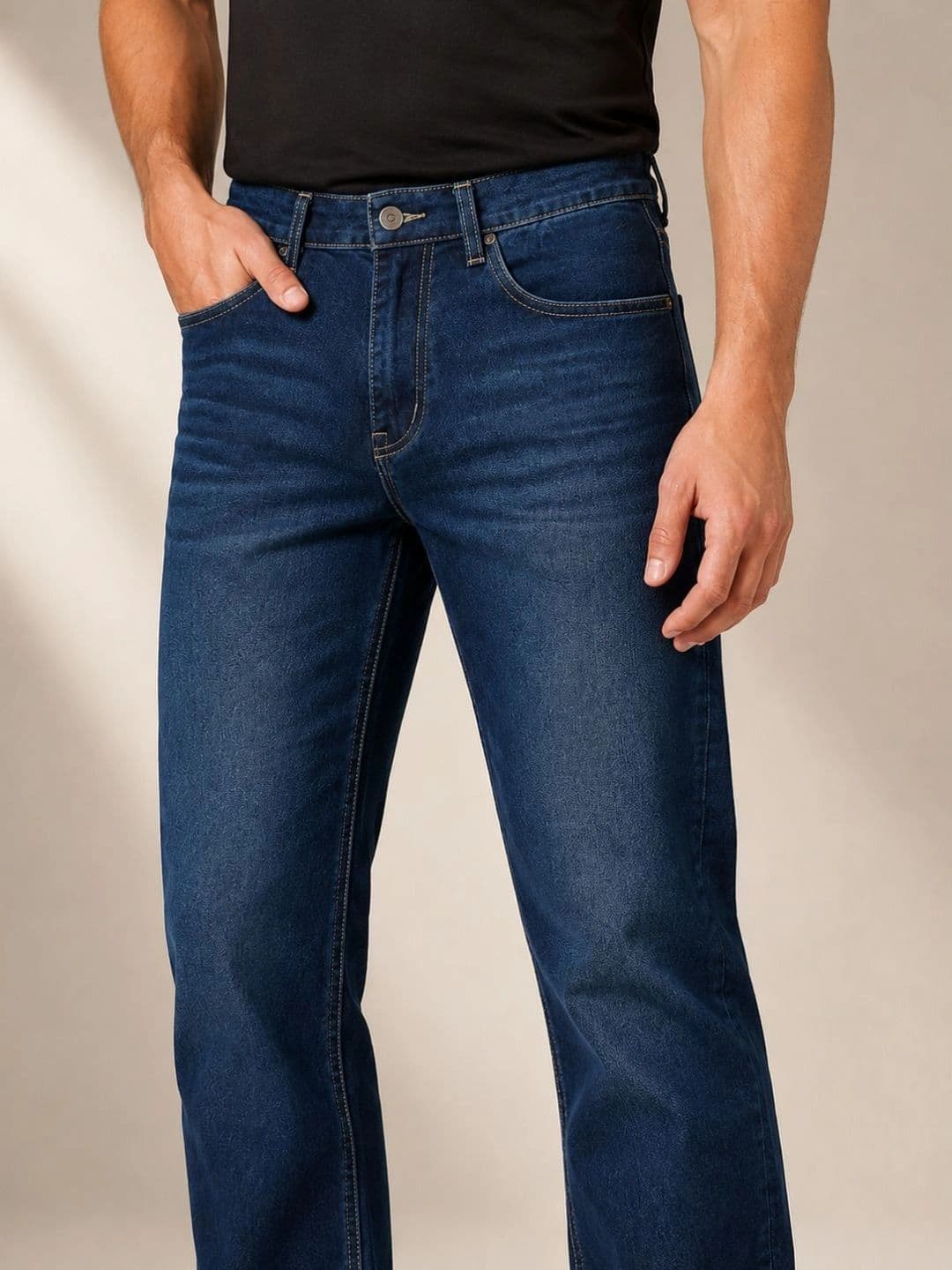 ZUSH Men Straight Fit Mid-Rise Stretchable Jeans thumbnail 6