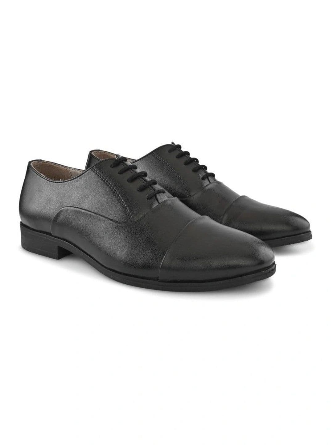 House of Pataudi Men Textured Formal Oxfords thumbnail 5