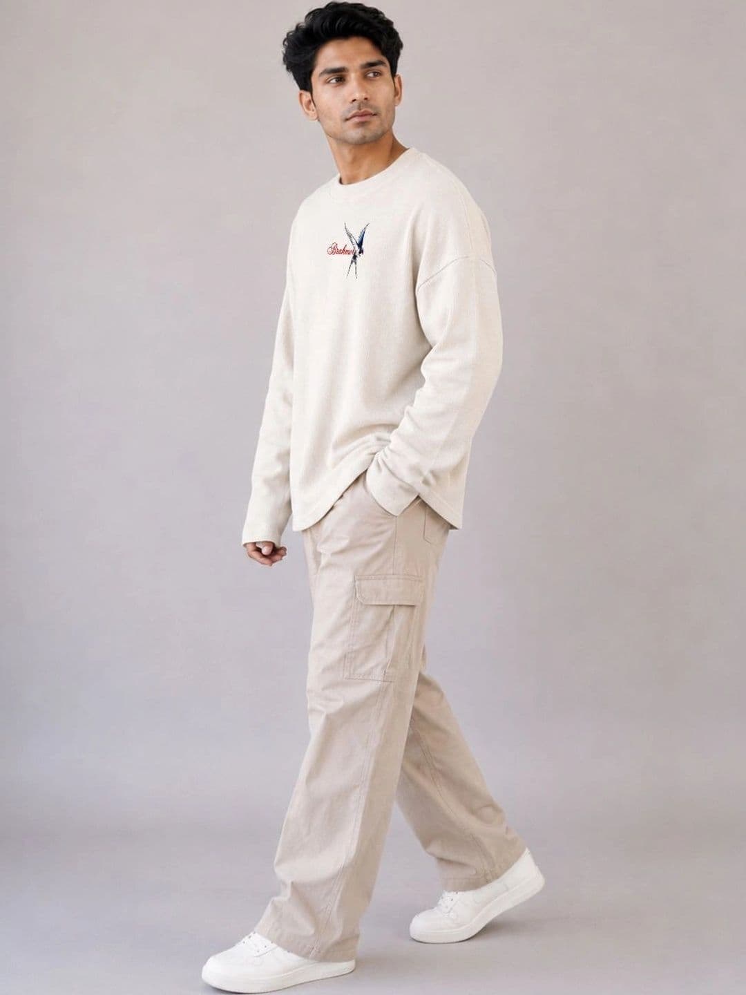 BRAHMOR Men Drop-Shoulder Sleeves T-shirt thumbnail 3