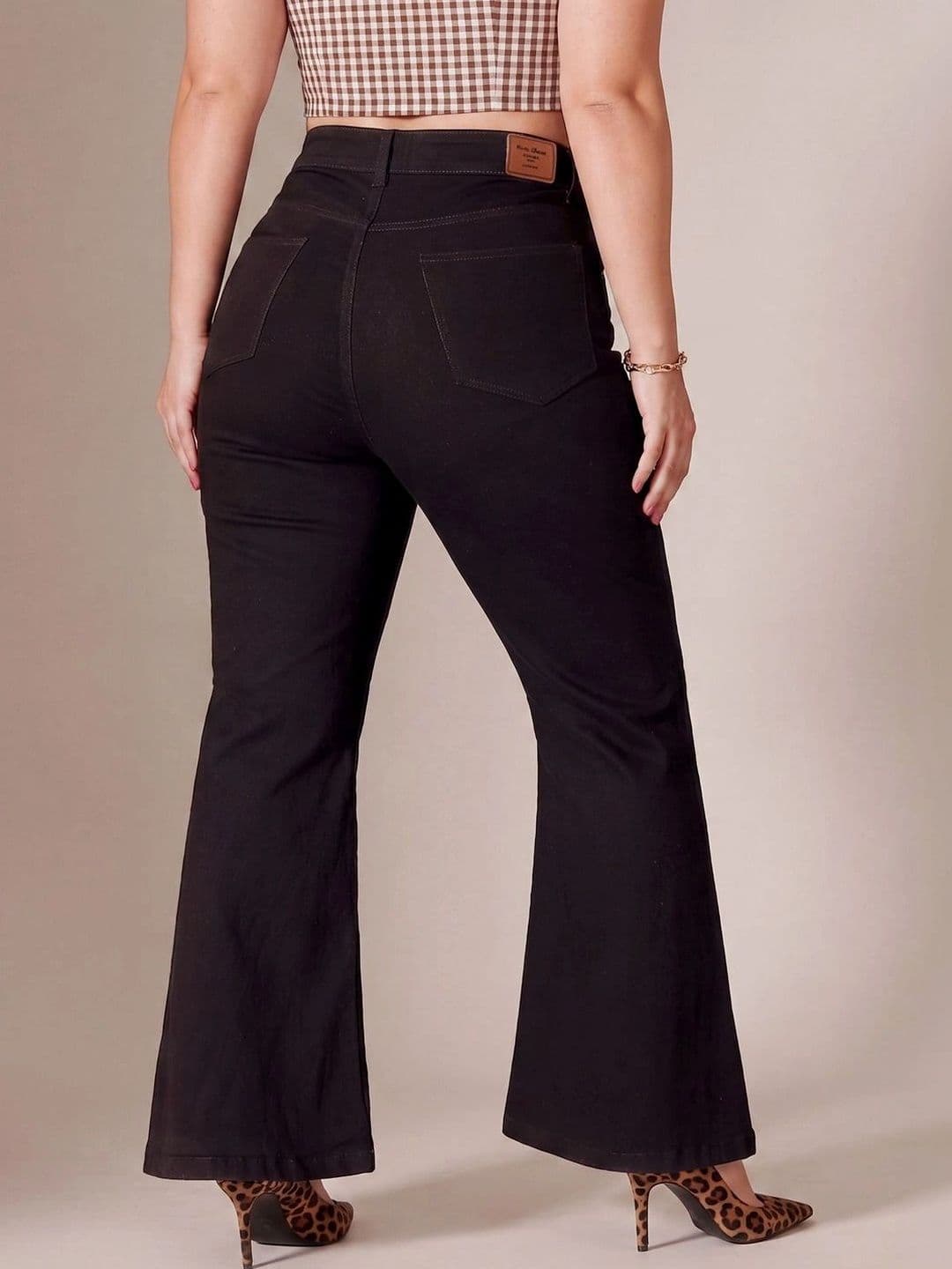 Miss Chase A+ Women Bootcut High-Rise Heavy Fade Stretchable Jeans thumbnail 4