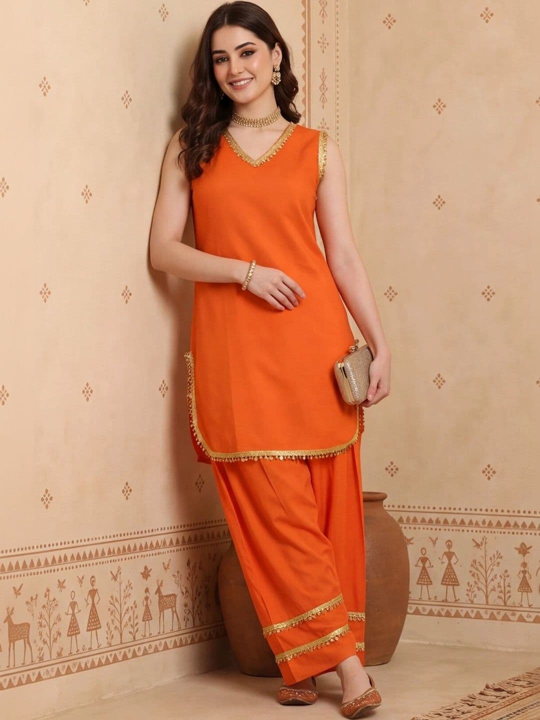 Anouk Women Regular Gotta Patti Kurta with Patiala - view 1