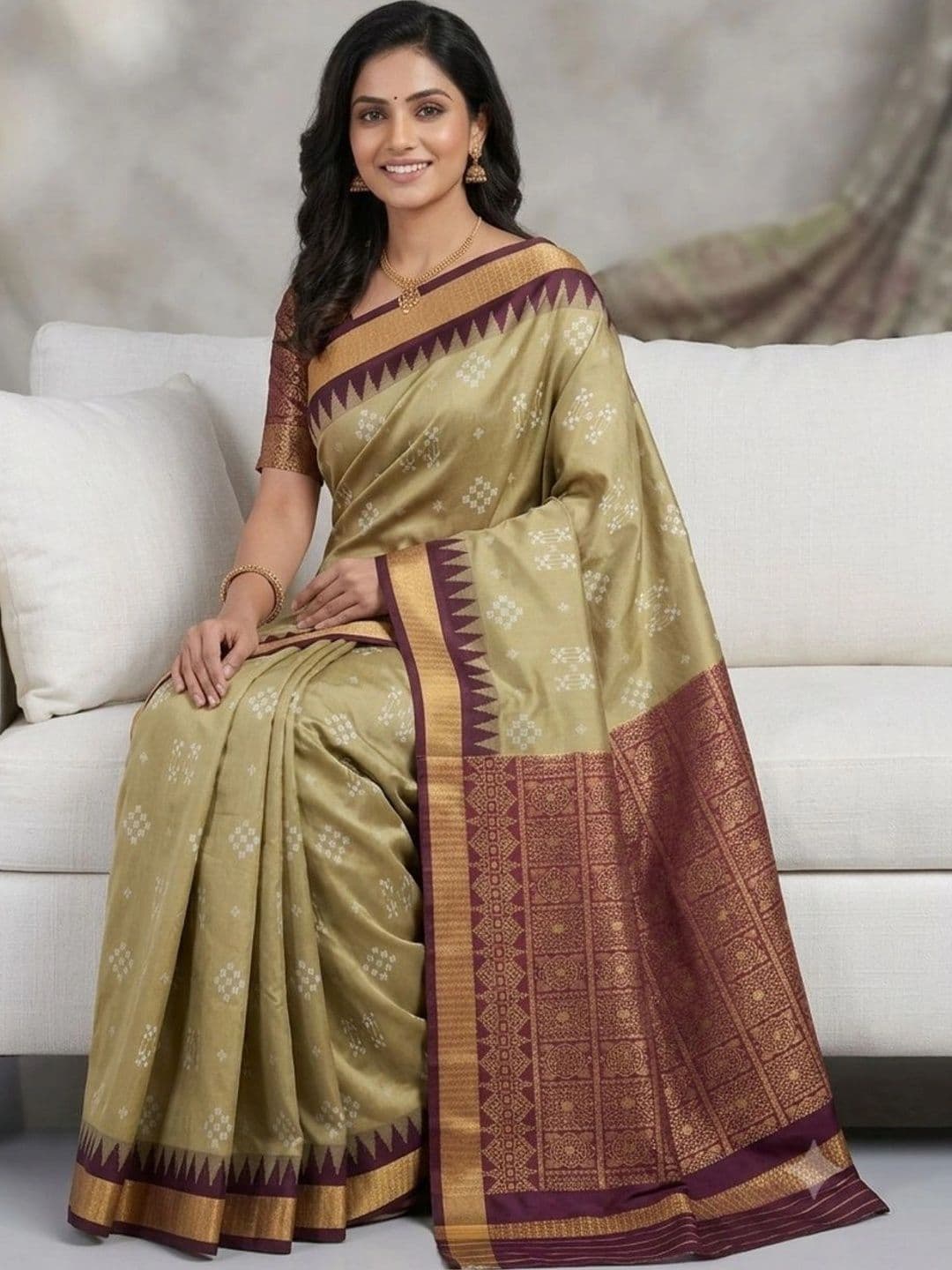 SHOPSILK Zari Art Silk Sambalpuri Saree thumbnail 6