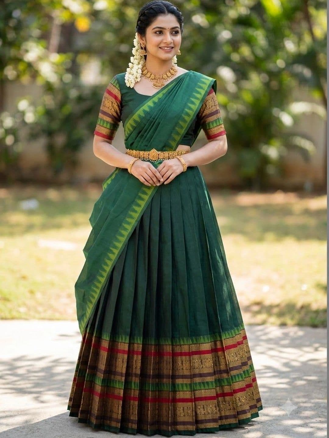 Fabcartz Semi-Stitched Lehenga & Unstitched Blouse With Dupatta - view 1