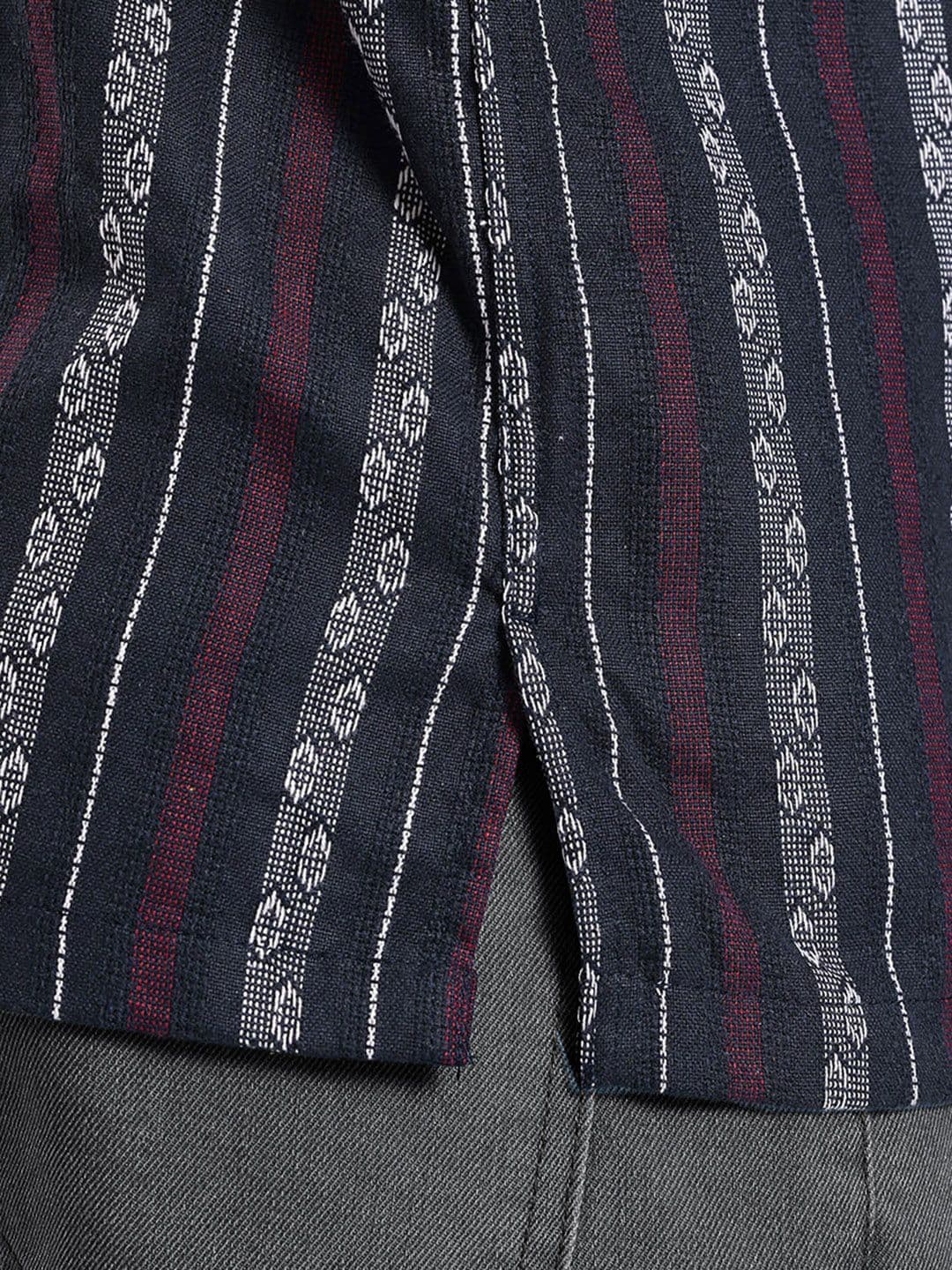 Mast & Harbour Easy Drape Textured Stripe Shirt thumbnail 2