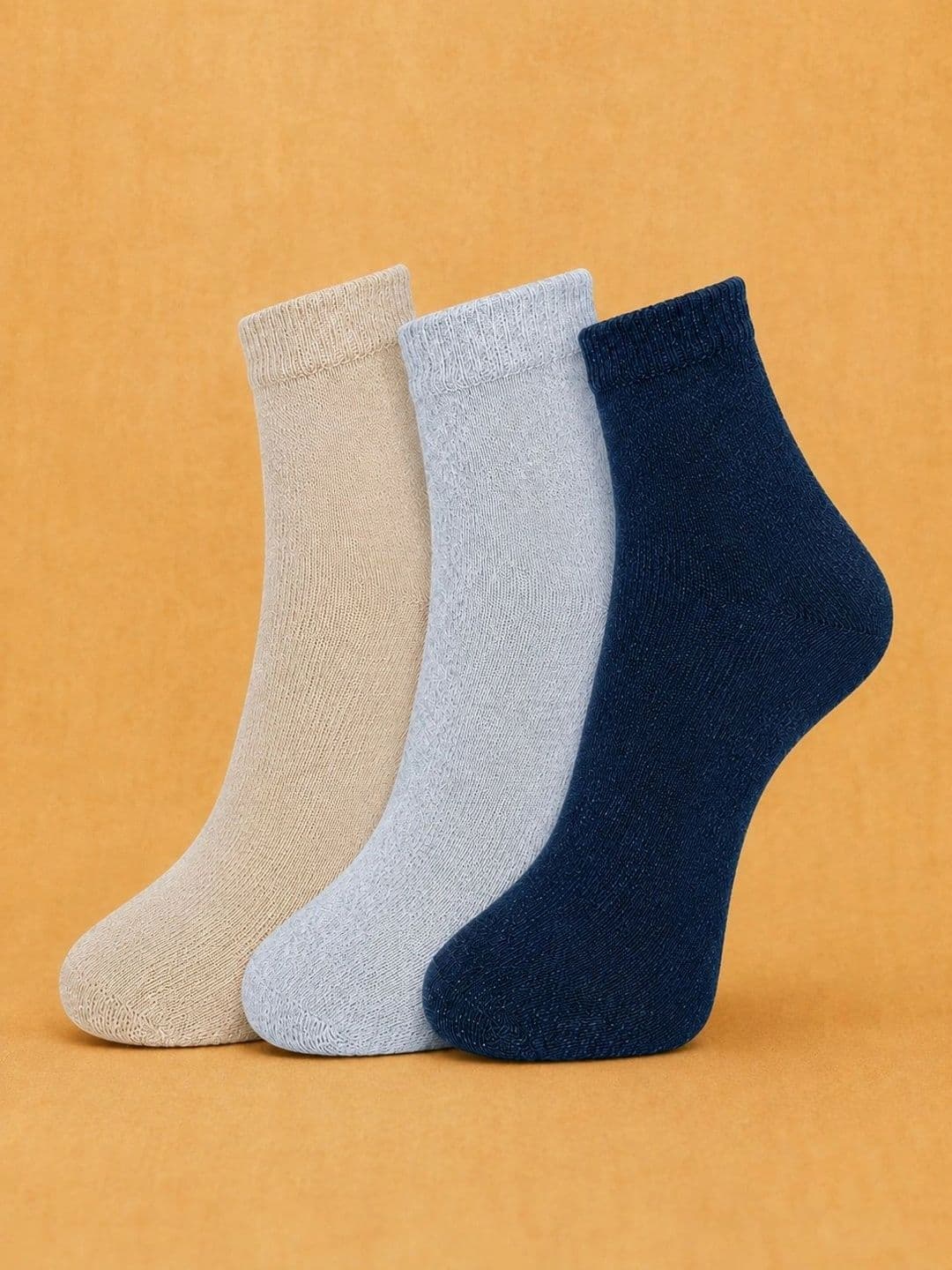 ADDOSSO Men Pack of 3 Cotton Assorted Ankle Length Socks - view 1