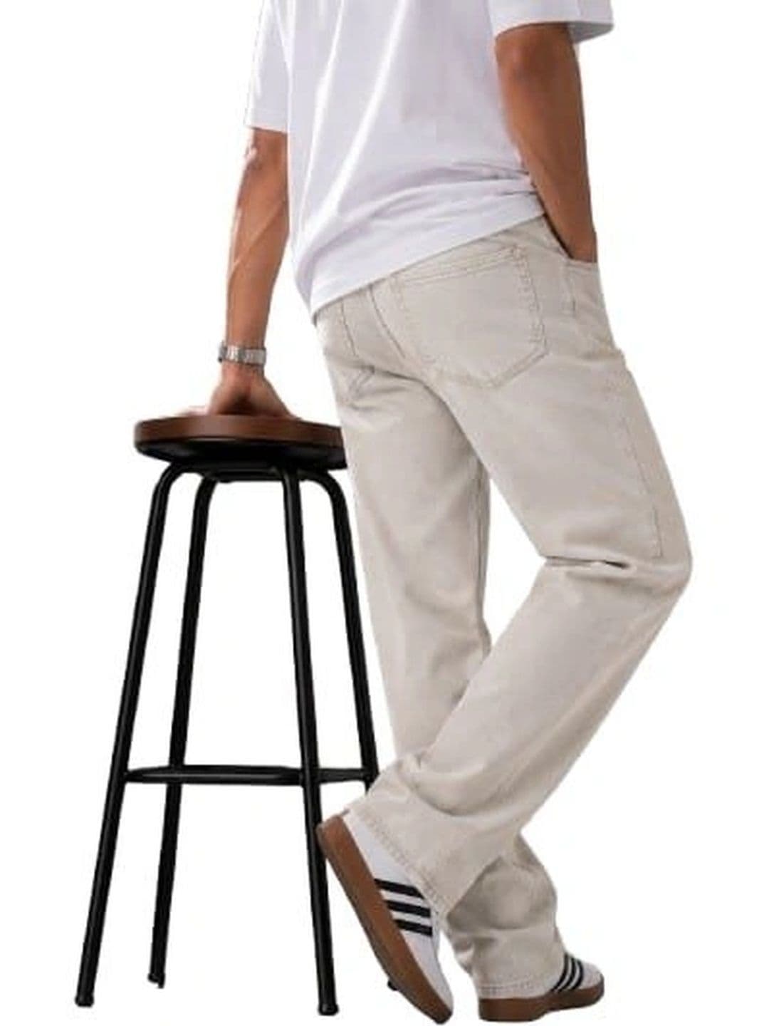 VK CULTURE Men Straight Fit Mid-Rise Light Fade Jeans thumbnail 6