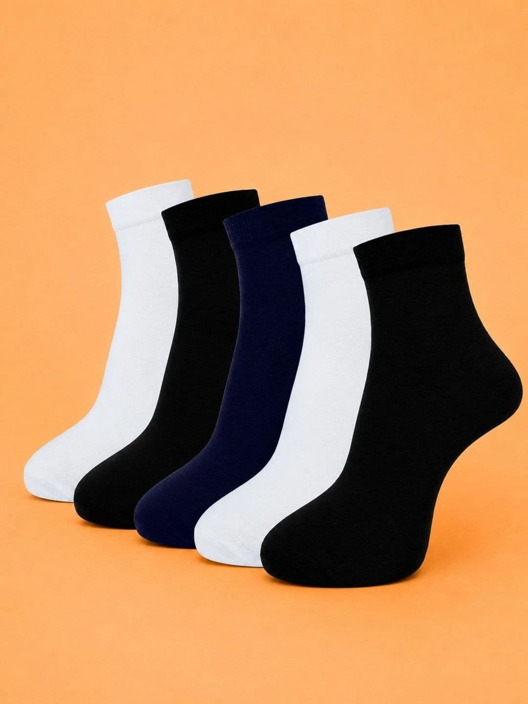 ADDOSSO Men Pack of 5 Cotton Assorted Ankle Length Socks - view 1