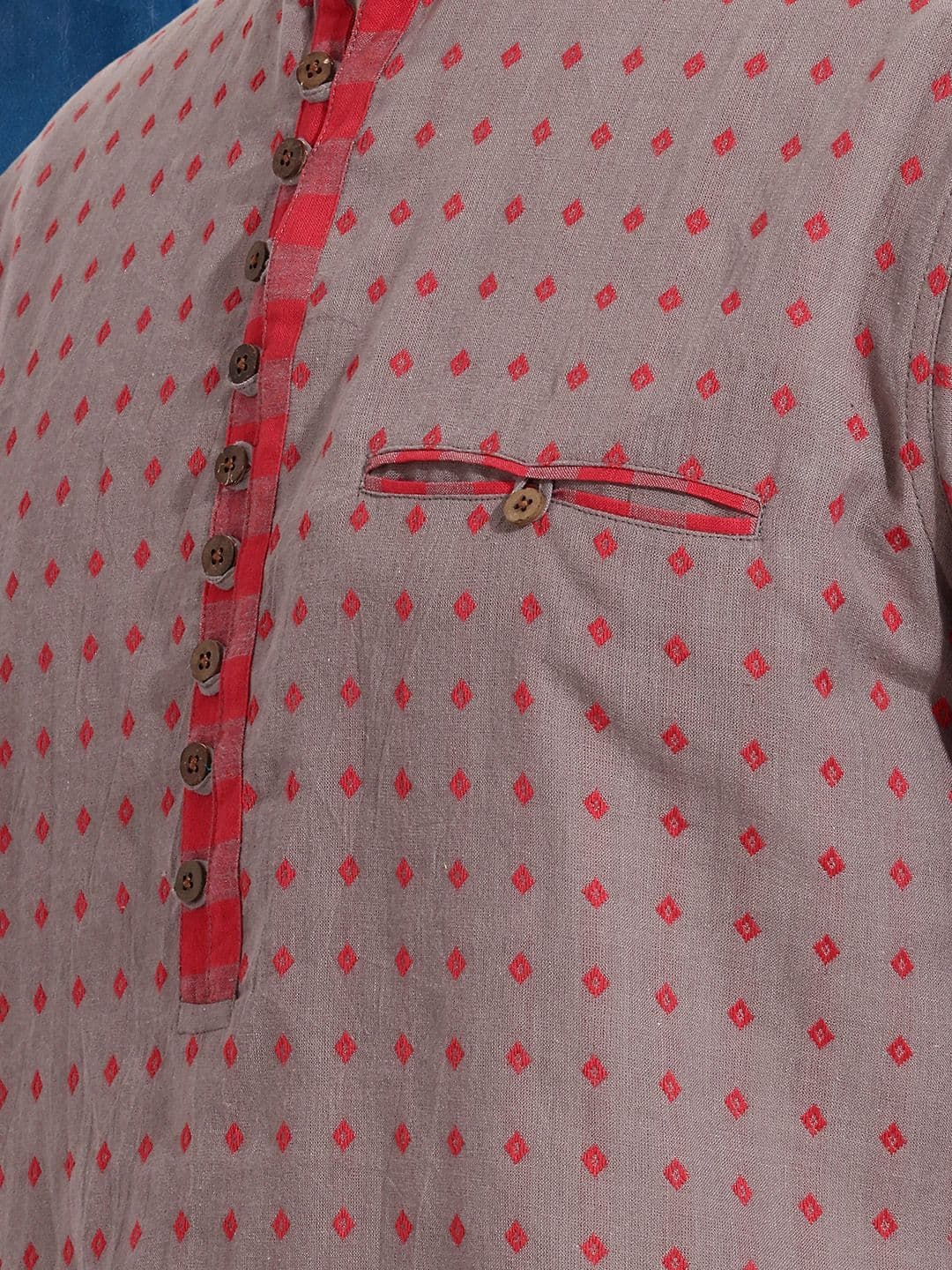Taavi Woven Legacy Ethnic Motifs Woven Design Pure Cotton Straight Kurta thumbnail 5