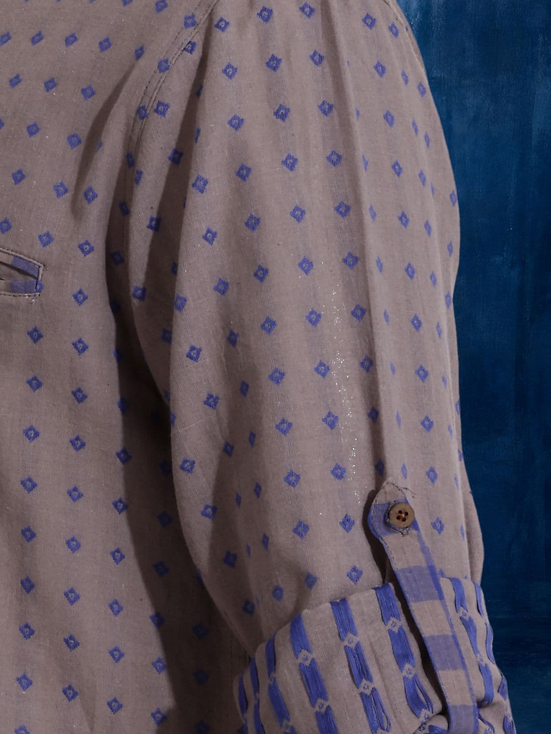 Taavi Woven Legacy Ethnic Motifs Woven Design Pure Cotton Straight Kurta thumbnail 3