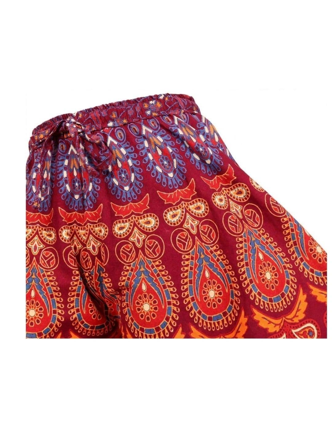OUTER WEAR AYAM EXPORTS Women Ethnic Motifs Printed Knitted Ethnic Palazzos thumbnail 2