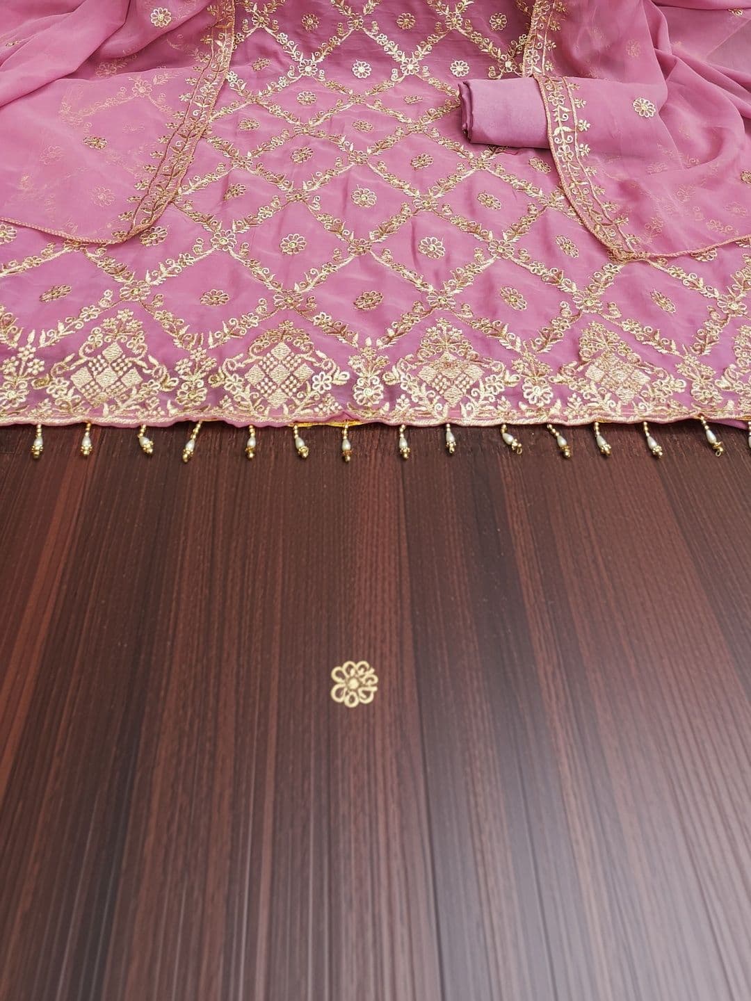 LeeliPeeri Designer Embroidered Unstitched Dress Material thumbnail 3