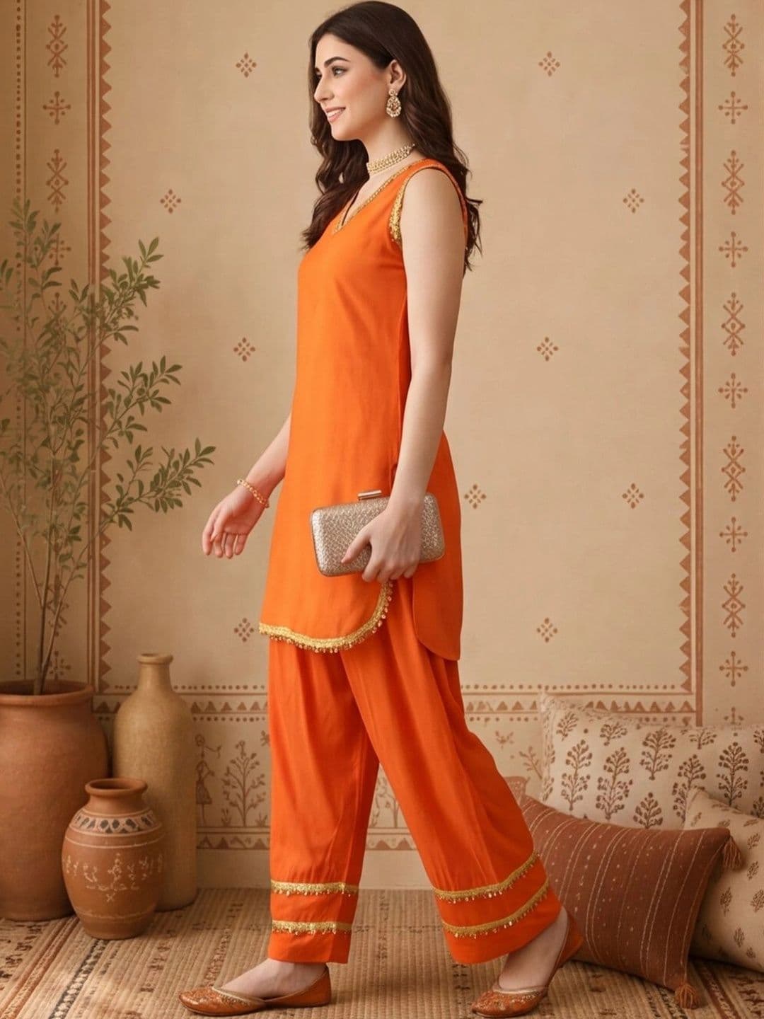 Anouk Women Regular Gotta Patti Kurta with Patiala thumbnail 6