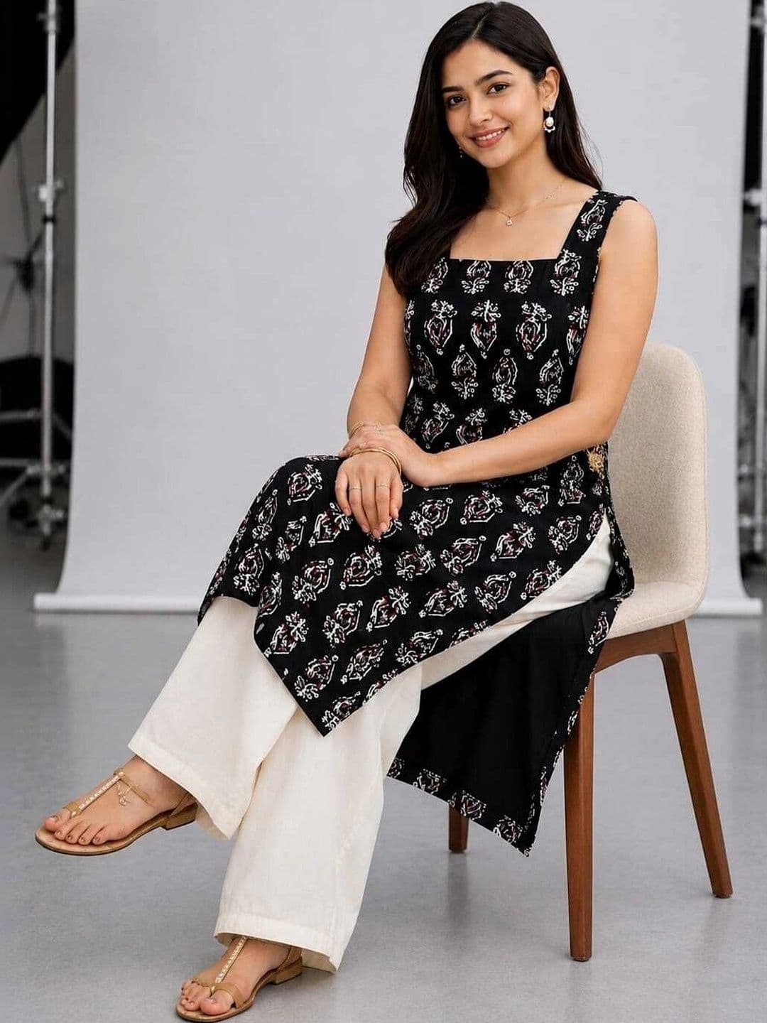 FASHION INK Women Ethnic Motifs Printed Indie Prints Kurta thumbnail 2