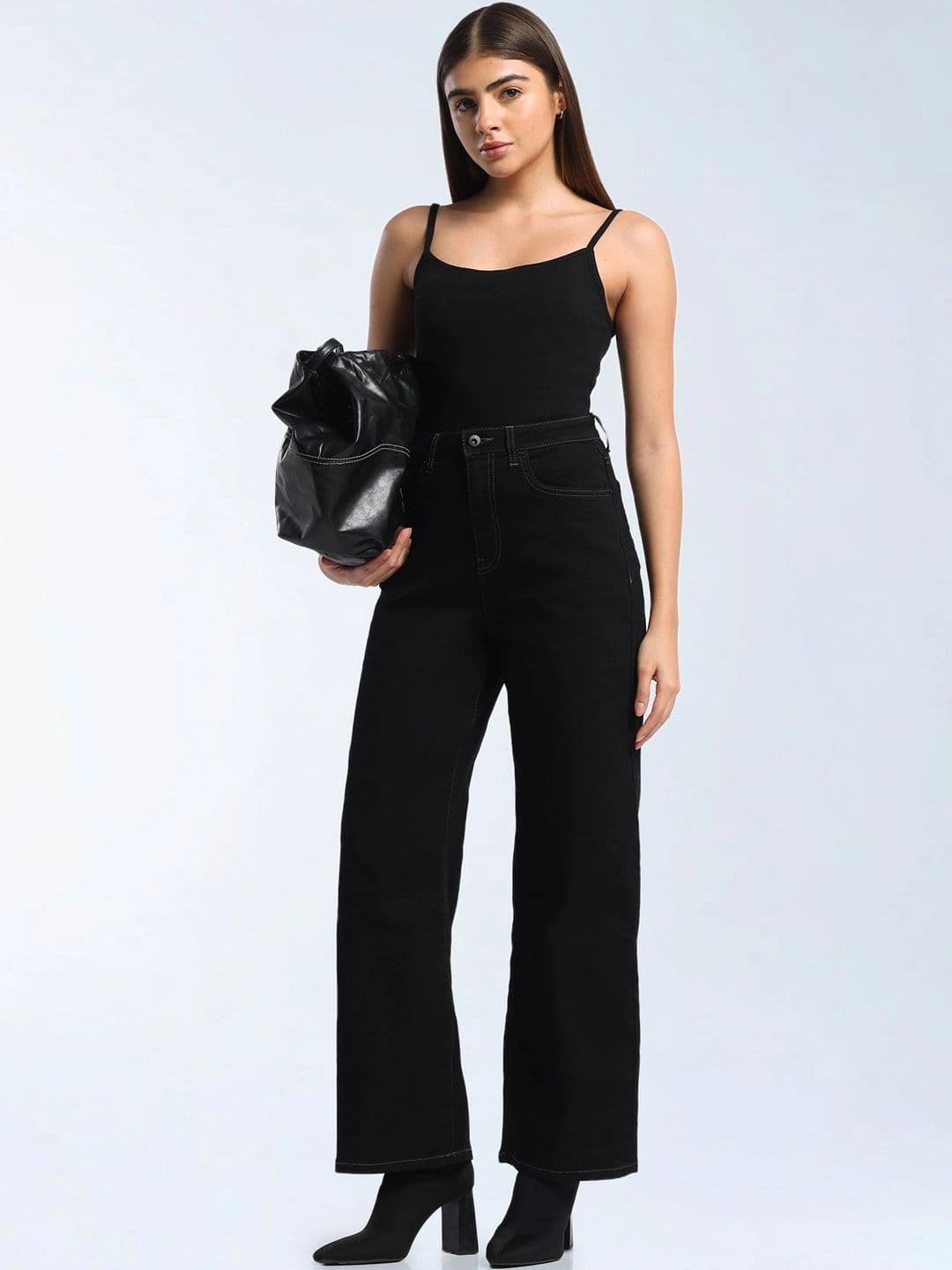 Flying Machine Women Wide Leg High-Rise Stretchable Jeans thumbnail 2
