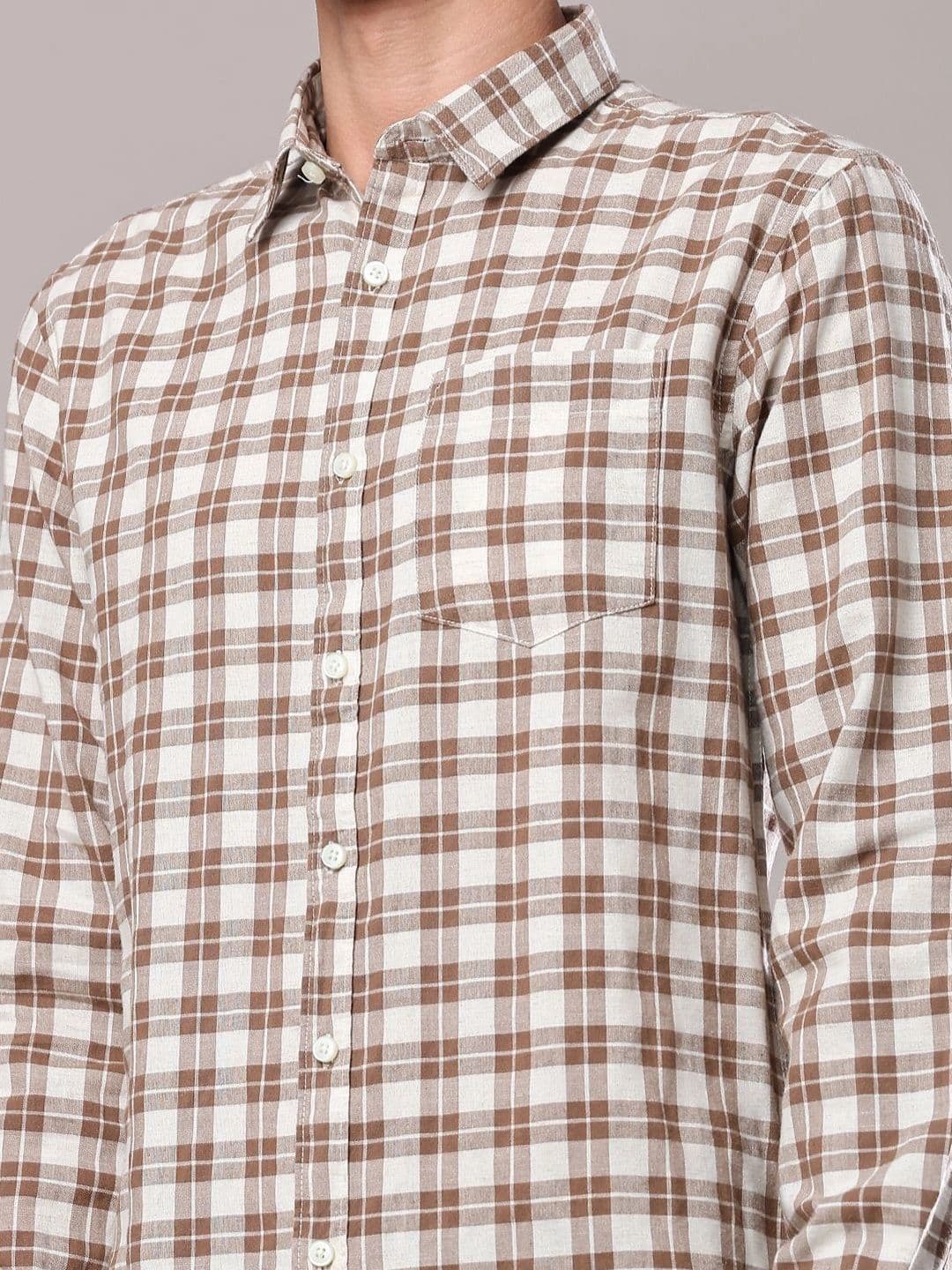 V-Mart Men Slim Fit Checked Casual Shirt thumbnail 3