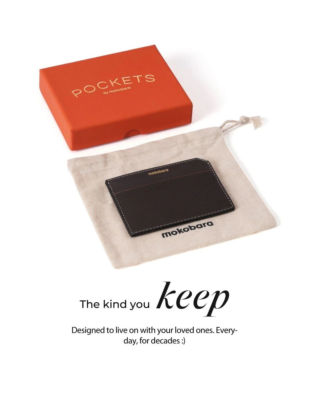 MOKOBARA Stash Textured Leather Card Sleeve thumbnail 2