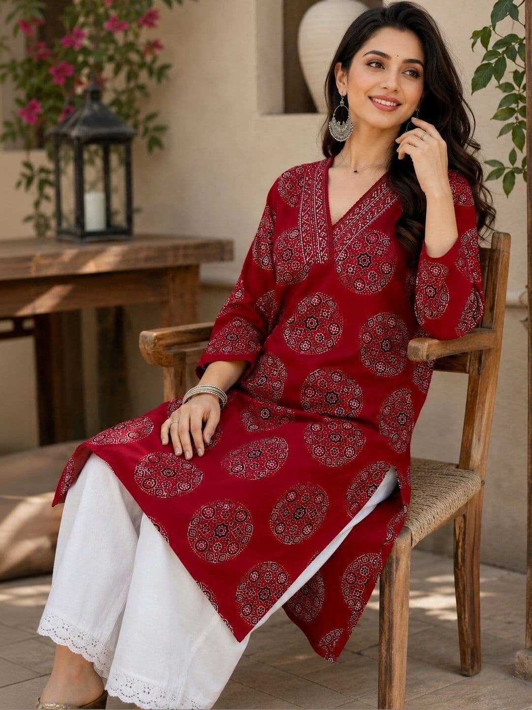 Hunaiza Women Ethnic Motifs Printed Indie Prints Kurta thumbnail 3