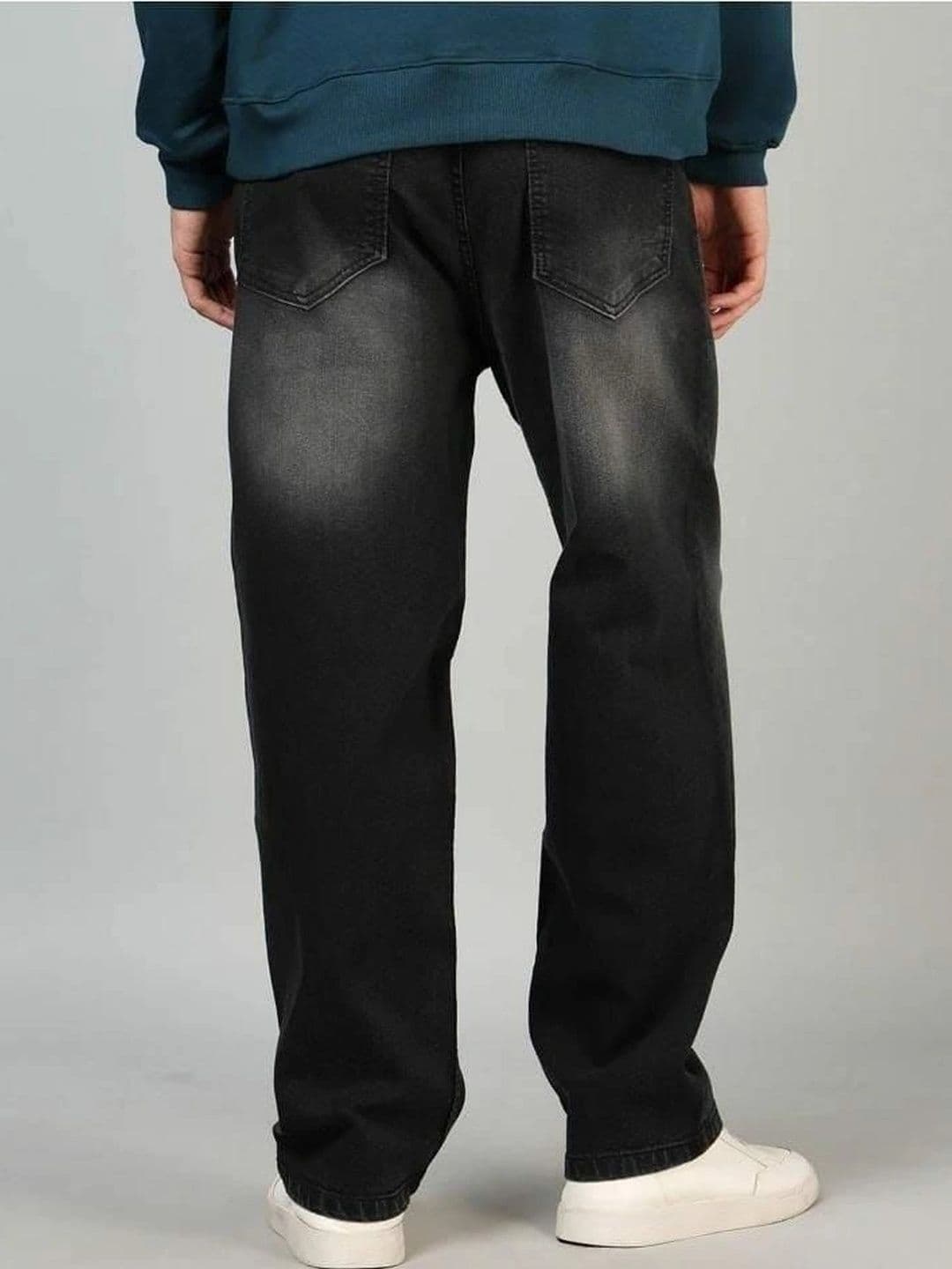VK CULTURE Men Wide Leg Mid-Rise Light Fade Jeans thumbnail 7