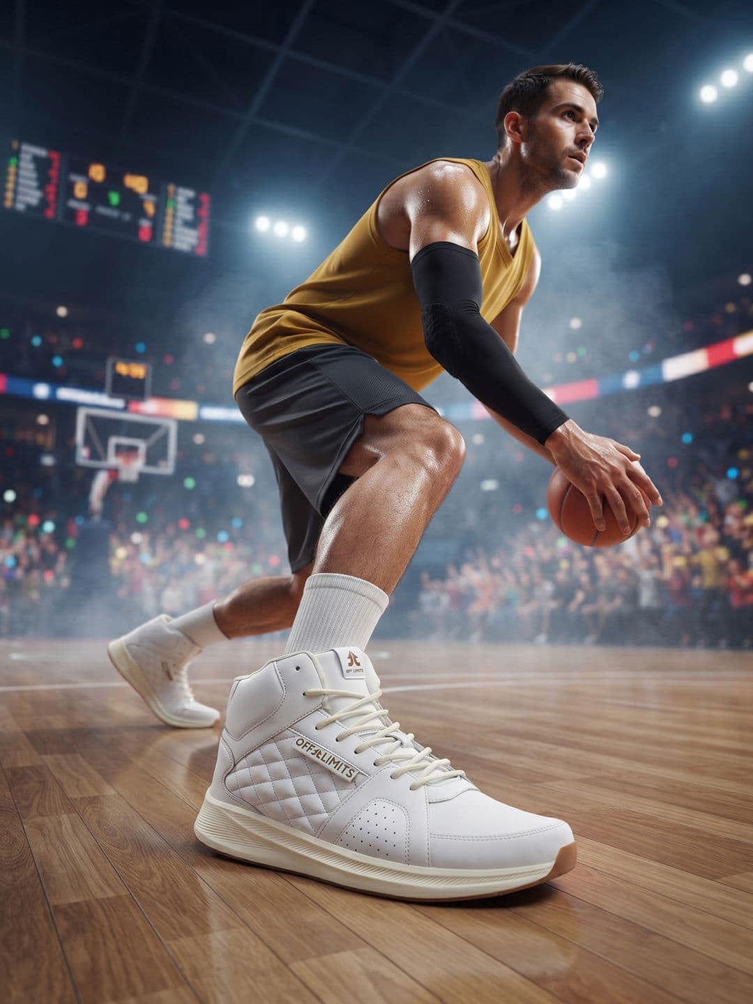 OFF LIMITS Men White Basketball Non-Marking Shoes thumbnail 4