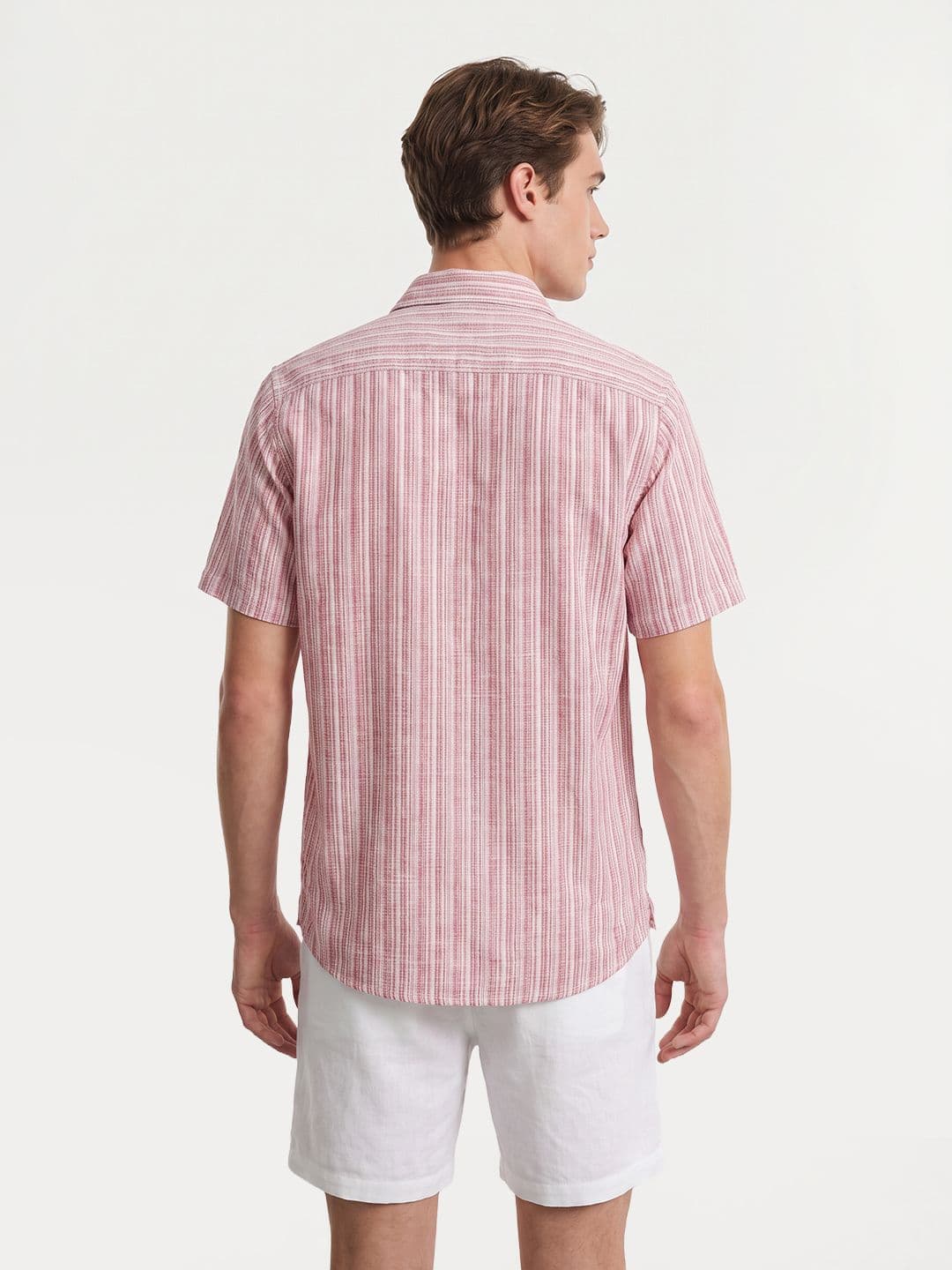 Mast & Harbour Easy Drape Textured Stripe Shirt thumbnail 6