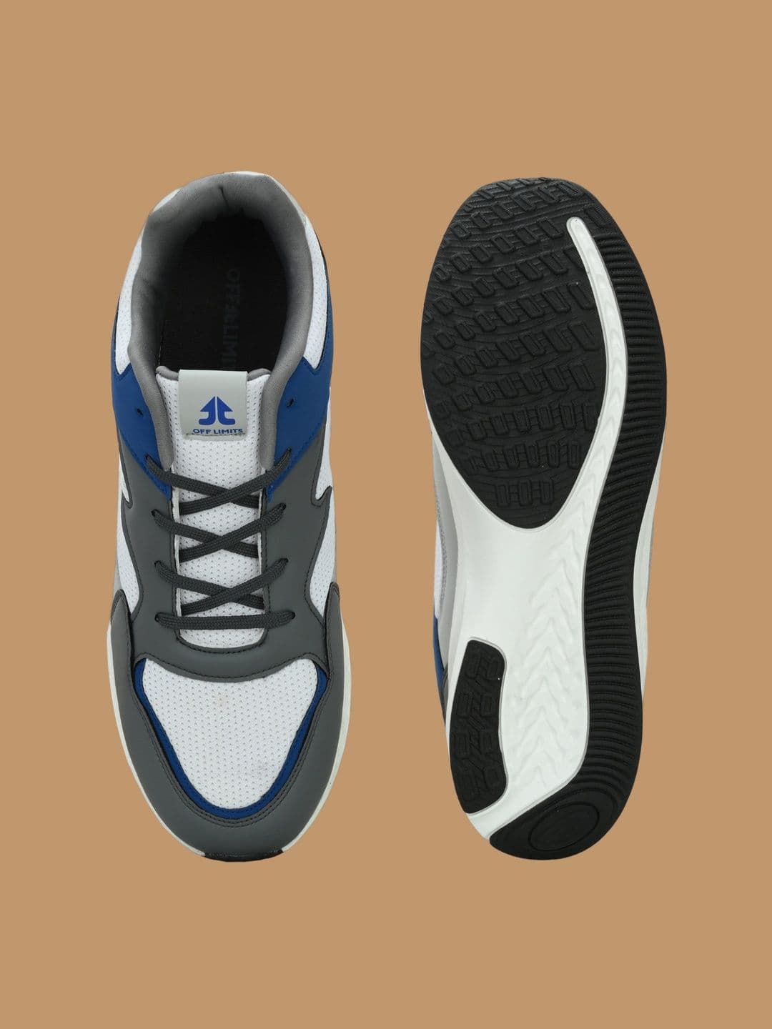 OFF LIMITS Men White Mesh Running Non-Marking Shoes thumbnail 2