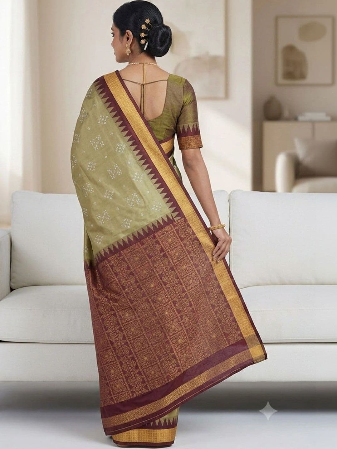 SHOPSILK Woven Design Zari Art Silk Sambalpuri Saree thumbnail 2