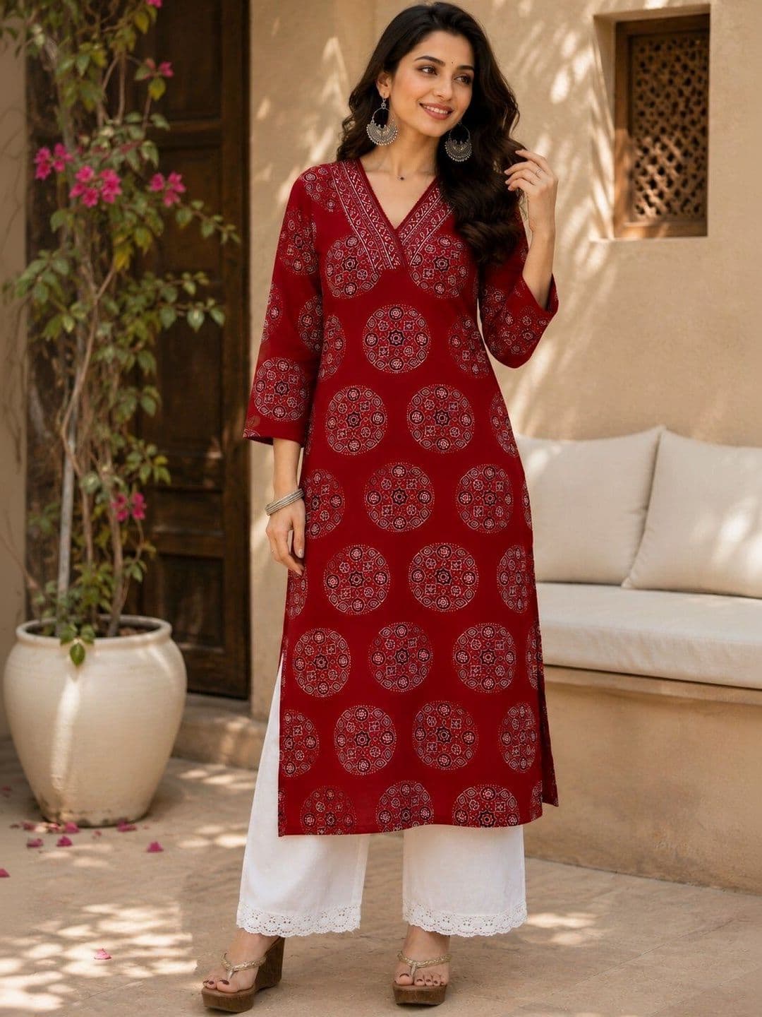 Hunaiza Women Ethnic Motifs Printed Indie Prints Kurta thumbnail 4
