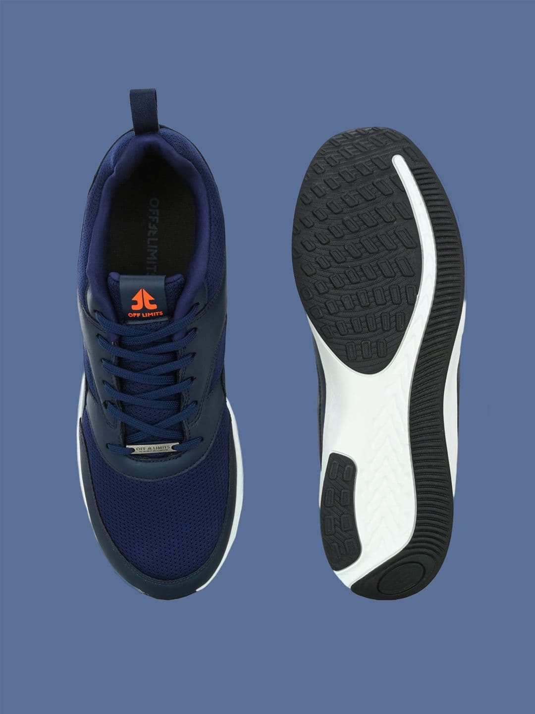 OFF LIMITS Men Blue Textured Lace-Up Mesh Running Sports Shoes thumbnail 2