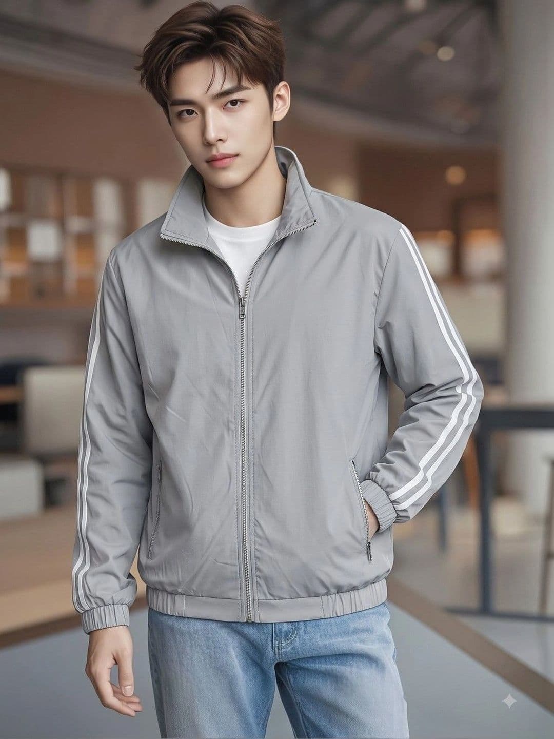 THE FASHION HUB Men Colourblocked Lightweight Bomber Jacket - view 1