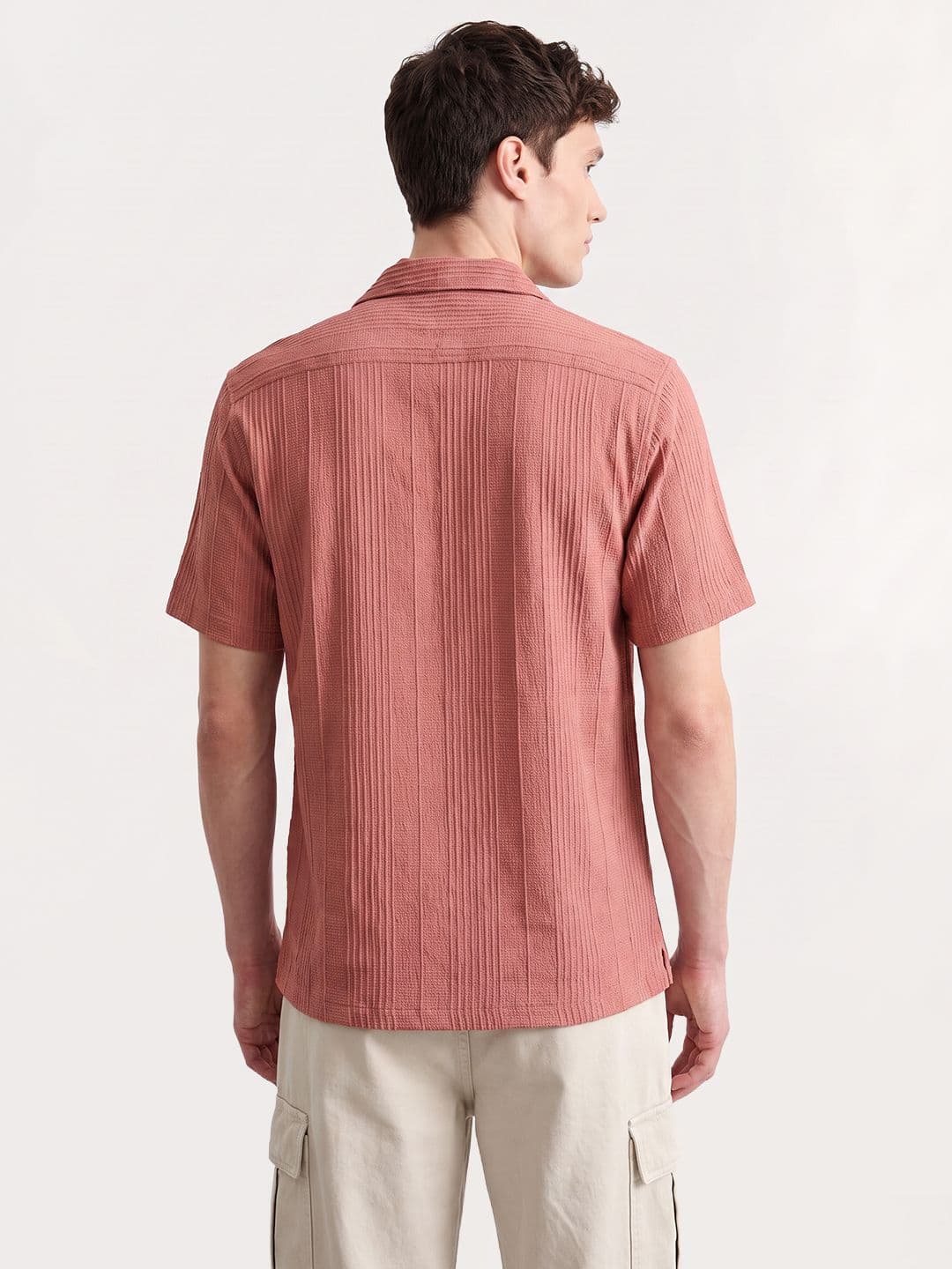 Mast & Harbour Easy Drape Texture Stripe Shirt thumbnail 3
