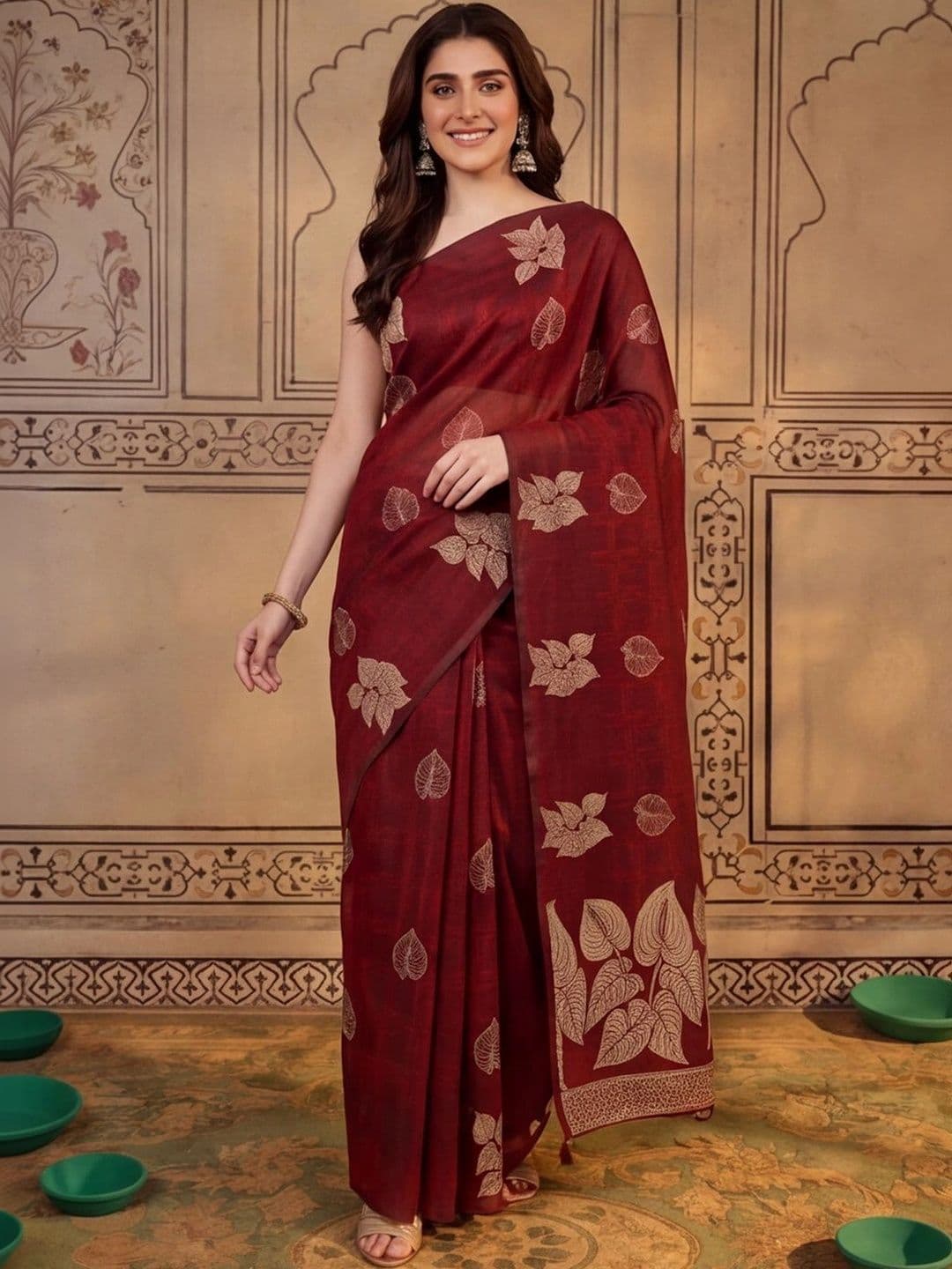Mitera Woven Design Zari Silk Cotton Fusion Banarasi Saree - view 1