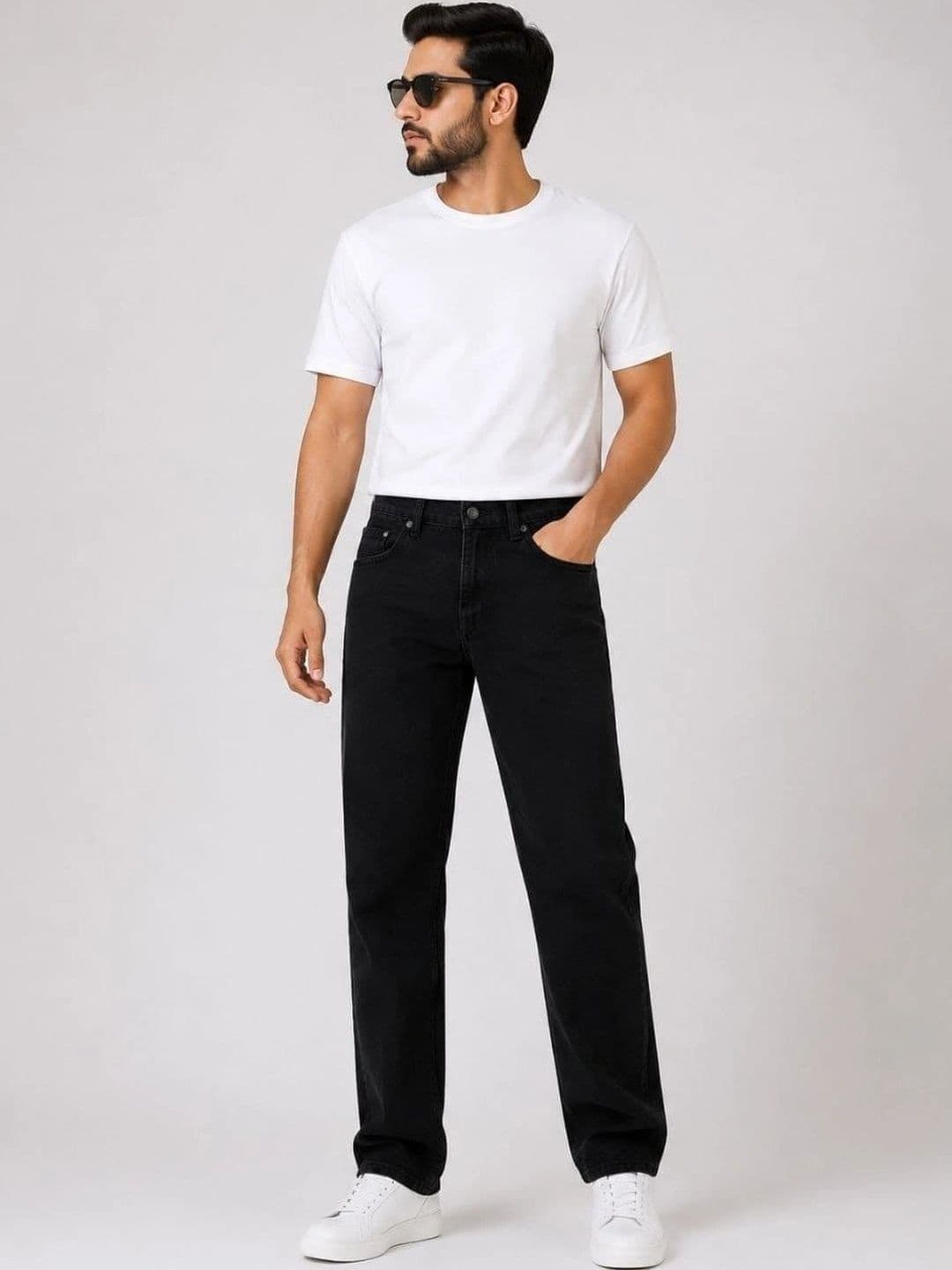VK CULTURE Men Straight Fit Mid-Rise Light Fade Jeans thumbnail 6