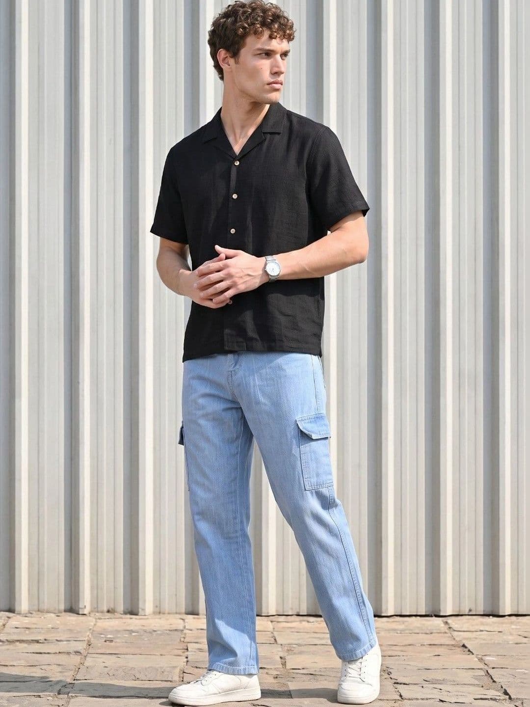 Glitchez Men Classic Regular Fit Mid-Rise Stretchable Jeans thumbnail 6