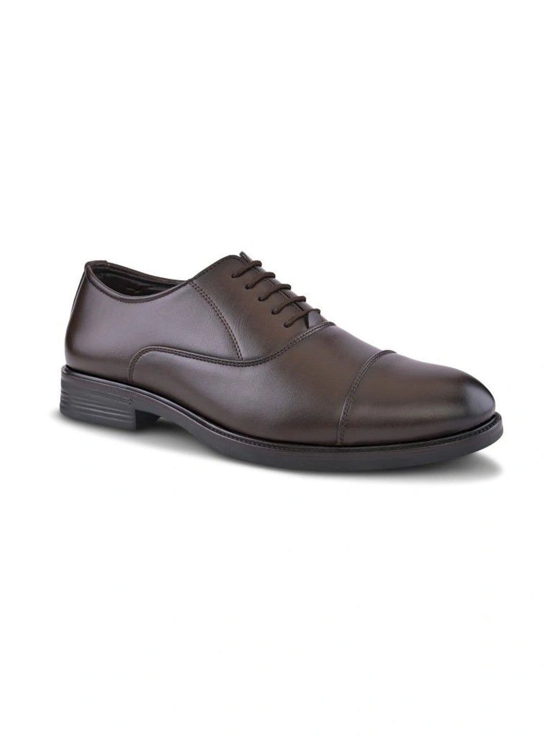 House of Pataudi Men Textured Formal Oxfords thumbnail 3