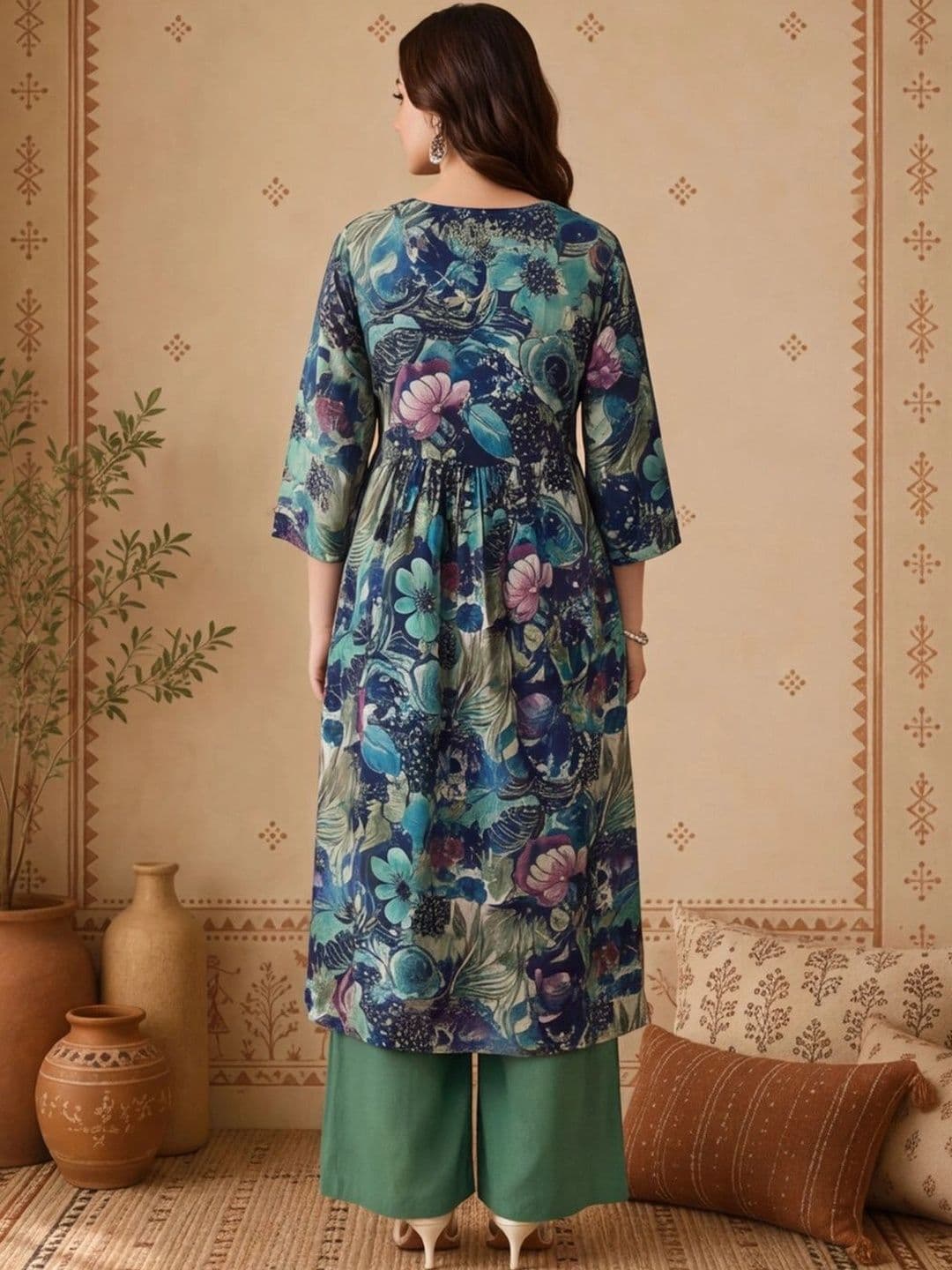 Anouk Women Floral Printed Floral Kurta thumbnail 5