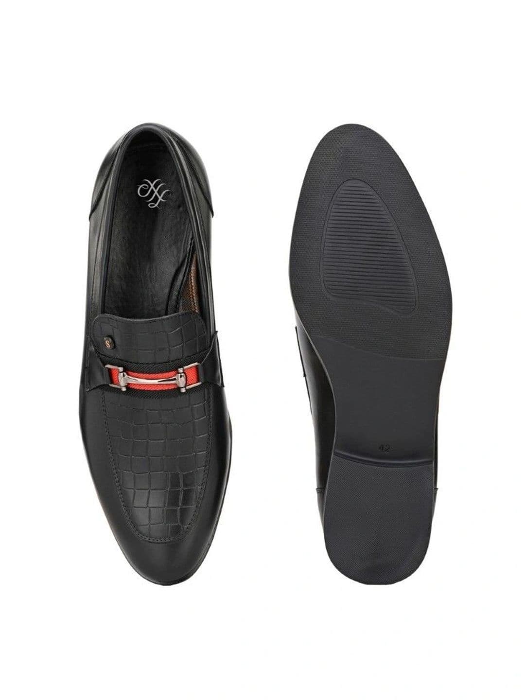 House of Pataudi Men Textured Loafers thumbnail 5