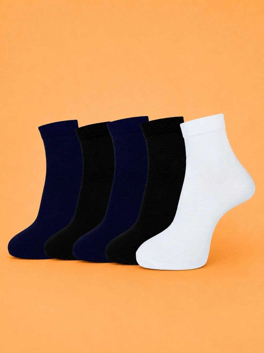 ADDOSSO Men Pack of 5 Cotton Assorted Ankle Length Socks - view 1
