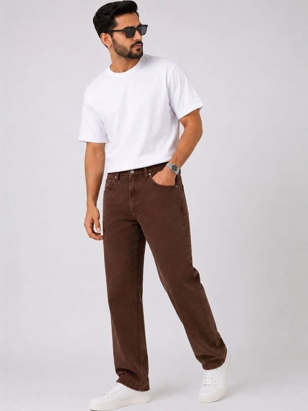 VK CULTURE Men Straight Fit Mid-Rise Light Fade Jeans - view 1