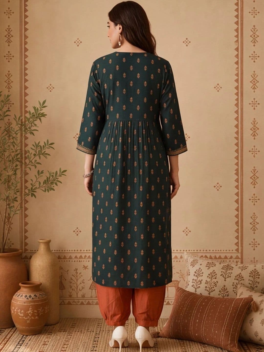 Anouk Women Ethnic Motifs Printed Kurta thumbnail 2